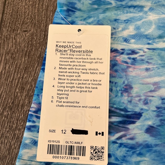 Ivivva KeepUrCool Racerback Tank Top - Size 12 - Picture 3 of 3